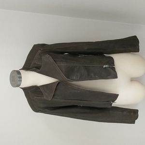 Soia & Kyo Women's Gray Leather Moto Jacket NWOT